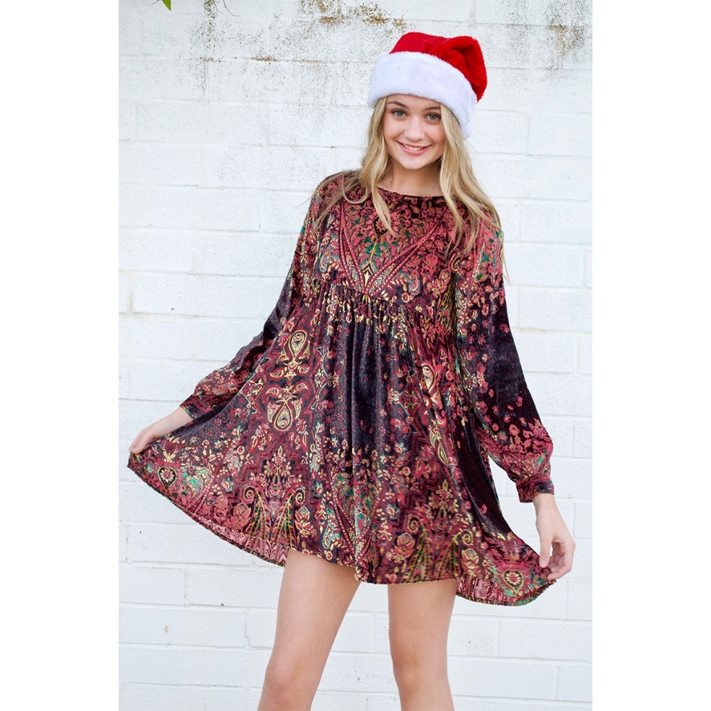 Free People Mirror Mirror Velvet Mini Dress - Picture 3 of 9